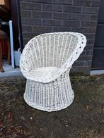 Vintage, rotan kinderstoel, wit, Ophalen of Verzenden, Zo goed als nieuw, Overige typen