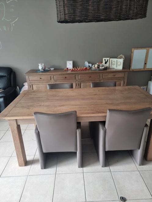 Tafel dressoir en 4 stoelen, Huis en Inrichting, Complete inboedels, Ophalen