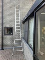 Lichte uitschuifbare ladder - 2 x 10 treden - 4 meter, Ophalen, Gebruikt, Ladder, 4 meter of meer