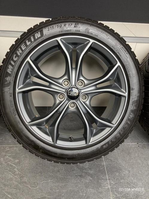 17” originele Ford Focus ST velgen + winterbanden 5x108 TPMS, Auto-onderdelen, Banden en Velgen, Banden en Velgen, Winterbanden