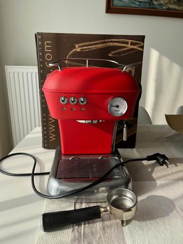 Koffiezetmachine Ascaso Rood, Electroménager, Café moulu, Tuyau à Vapeur, 2 à 4 tasses, Comme neuf
