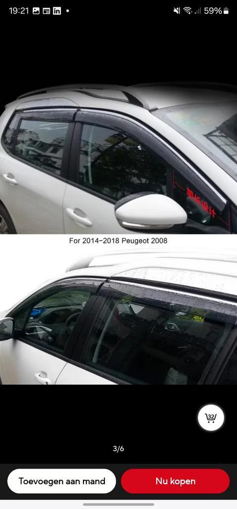 PEUGEOT 2008 BWJ 2013-2018 Wind Deflectors/ zijwindschermen, Autos : Pièces & Accessoires, Vitres & Accessoires, Peugeot, Enlèvement ou Envoi