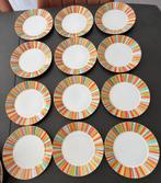 Lot de 12 assiettes desserts en porcelaine, Enlèvement, Comme neuf