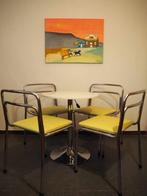 Iconische chroom stoelen set, 1970s, Huis en Inrichting, Gebruikt, Overige kleuren, Metaal, Ophalen