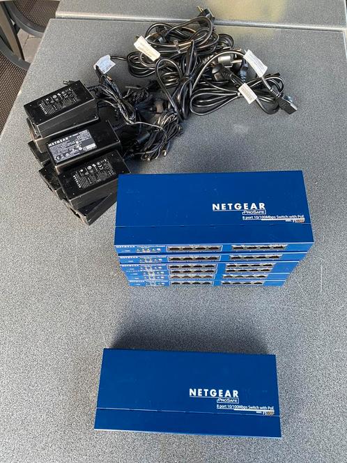 Netgear ProSafe FS108P PoE internet switches (8 poorten), Computers en Software, Netwerk switches, Gebruikt, Ophalen