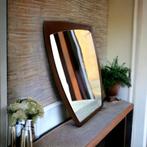 Miroir asymétrique vintage avec accent en bois, Maison & Meubles, Accessoires pour la Maison | Miroirs, Enlèvement ou Envoi