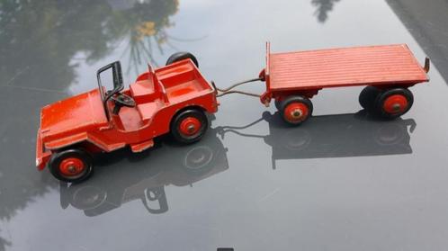Dinky Toys Ancien véhicule de collection-Jeep rouge remorque, Hobby en Vrije tijd, Modelauto's | 1:43, Gebruikt, Dinky Toys, Ophalen
