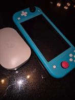 Nintendo switch lite turquoise + Mario kart + ..., Ophalen, Turquoise, Zo goed als nieuw