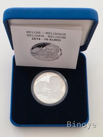 10 euros argent 2014 – Adolphe Sax – Proof –  beschikbaar voor biedingen