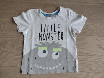 Leuk T-Shirtje "Little Monster" - Maat 92 - 2 jaar beschikbaar voor biedingen