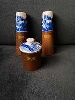 Peper zout en mosterd Delfts blauw porselijn, Antiek en Kunst, Ophalen