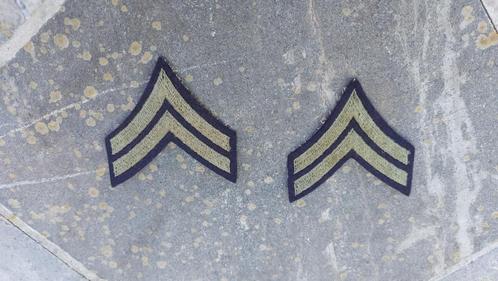 US WO2 Corporal stripes ( origineel ), Verzamelen, Militaria | Tweede Wereldoorlog, Landmacht, Embleem of Badge, Ophalen of Verzenden