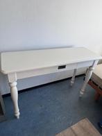 Consoletafel bijzettafeltje elegant wit met lade, Ophalen, Gebruikt, Rechthoekig