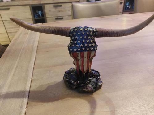 longhorn beeldje, Verzamelen, Dierenverzamelingen, Zo goed als nieuw, Schedel, Boerderijdier, Ophalen of Verzenden