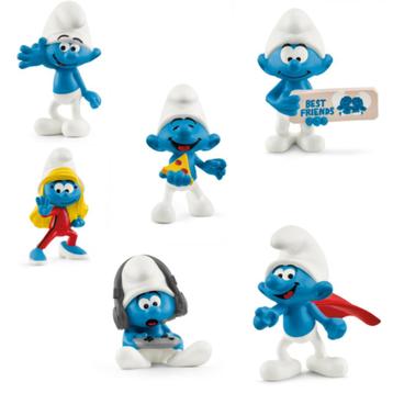 2025 jaarset Schleich smurfen - 6 stuks nieuw in verpakking beschikbaar voor biedingen