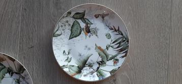 Lot de 4 assiettes clayre eef neuves, Neuf, Assiettes(s), Enlèvement ou Envoi, Autres styles