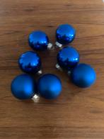Blauwe glazen kerstballen, Diversen, Kerst, Ophalen of Verzenden, Zo goed als nieuw