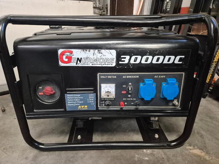 Genermore 3000DC aggregaat, Bricolage & Construction, Générateurs, Utilisé, Essence, Moins de 5 kVA, Enlèvement
