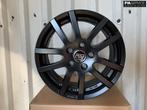 4x Matzwarte MSW 22 Matzwarte velgen 5*114.3, Gebruikt, Velg(en), -, -