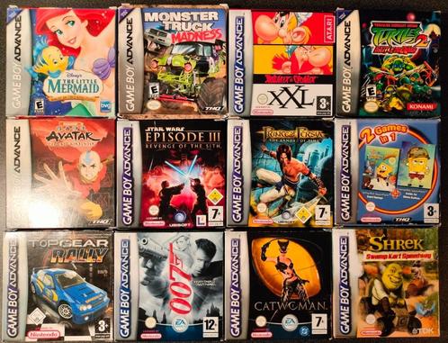 12 Gameboy Advance spelletjes (doosje, boekje, ...), Consoles de jeu & Jeux vidéo, Consoles de jeu | Nintendo Game Boy, Utilisé