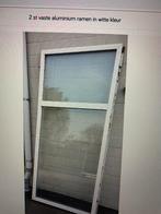 2 fenêtres fixes blanches en aluminium avec double vitrage, Enlèvement