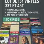 Lot de 134 vinyles 33T et 45T – Classique, variétés et hits, Ophalen, Zo goed als nieuw, Wereldmuziek