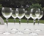 Set van Zes Kristallen Wijnglazen  Set/6€, Antiek en Kunst, Antiek | Glaswerk en Kristal, Ophalen