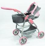 Poppenwagen Grijs roze 37x69x18, Kinderen en Baby's, Ophalen of Verzenden, Nieuw, Babypop
