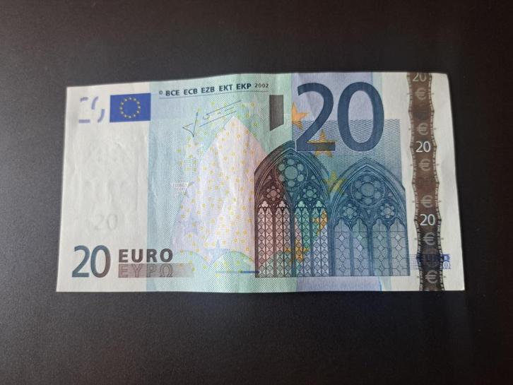 2002 Finland 20 euro oude serie Trichet code E006, Postzegels en Munten, Bankbiljetten | Europa | Eurobiljetten, Los biljet, Finland