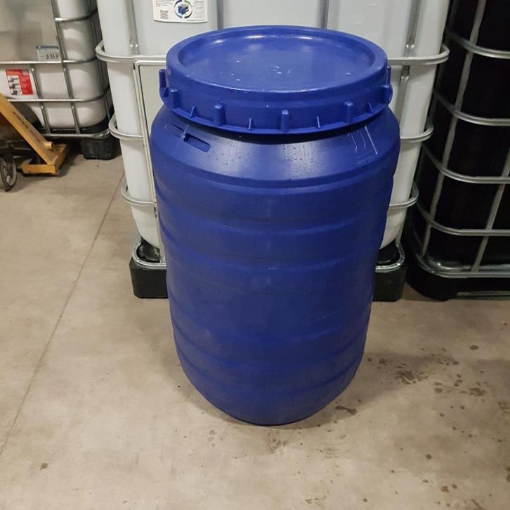 Fûts 220 litres bleu couvercle à visser, Jardin & Terrasse, Barils de pluie, Utilisé, 150 litres ou plus, Enlèvement