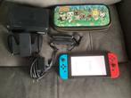 Switch met animal crossing case, Games en Spelcomputers, Spelcomputers | Nintendo Switch, Ophalen of Verzenden, Zo goed als nieuw
