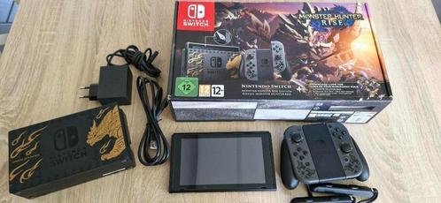 Nintendo Switch Monster Hunter Rise limited edition, Games en Spelcomputers, Spelcomputers | Nintendo Switch, Zo goed als nieuw