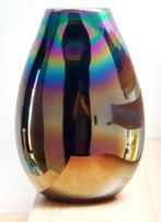 Vintage eivormige vaas van iriserend glas/Murano, Antiek en Kunst, Antiek | Glaswerk en Kristal, Ophalen of Verzenden