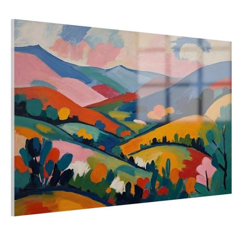 Landschap Henri Matisse stijl Glasschilderij 105x70cm + Opha, Antiek en Kunst, Kunst | Schilderijen | Abstract, Verzenden