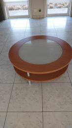 salontafel, Huis en Inrichting, Tafels | Salontafels, Ophalen, Gebruikt, Glas, Rond