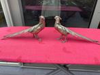 2 fazanten sculpturen verzilverd, Comme neuf, Animal, Enlèvement