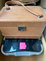 Vintage vanity case beauty case, Handtassen en Accessoires, Beautycases, Ophalen of Verzenden, Zo goed als nieuw