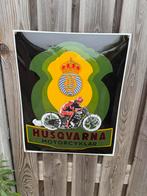 Husqvarna emaille bord REPRODUCTIE, Ophalen, Nieuw, Reclamebord