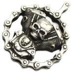 Skull motor & ketting hanger in chirurgisch staal, Motoren, Accessoires | Overige, Ophalen of Verzenden, Nieuw