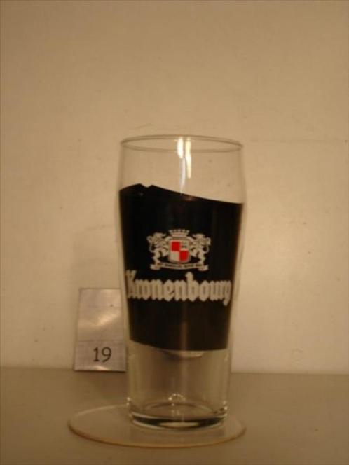 Glas N°19– Kronembourg – 0,25 cl., Verzamelen, Biermerken, Nieuw, Glas of Glazen, Overige merken, Ophalen of Verzenden