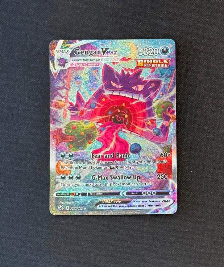 Gengar VMax (FST 271) Pokémon kaart, Hobby en Vrije tijd, Verzamelkaartspellen | Pokémon, Gebruikt, Losse kaart, Foil, Ophalen of Verzenden