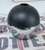 Luxe bol-rond ronde Lampenkap lamp mat-zwart chrome chroom, Huis en Inrichting, Ophalen of Verzenden, Nieuw, Zwart, Rond