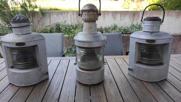 Lot d'anciens fanaux de marine (lampes de bateau) beschikbaar voor biedingen