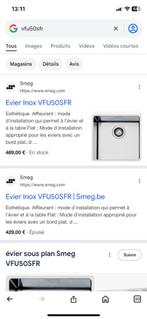 Évier sous encastre SMEG, Ophalen, Zo goed als nieuw, Inox