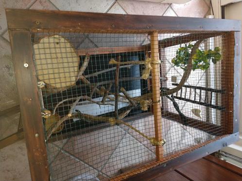 ambachtelijke landelijke voliëre-vogelkooi junglelooks, Animaux & Accessoires, Oiseaux | Cages & Volières, Comme neuf, Cage à oiseaux