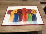 Vazen met bloemen 70 x 50 cm, Antiek en Kunst, Ophalen