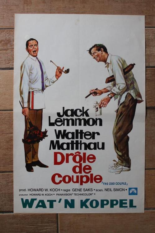 filmaffiche Jack Lemmon The Odd Couple 1968 filmposter, Verzamelen, Posters, Zo goed als nieuw, Film en Tv, A1 t/m A3, Rechthoekig Staand