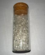 Glazen buisje met kwarts korrels - 71gram totaal - 80x30mm, Ophalen of Verzenden, Nieuw