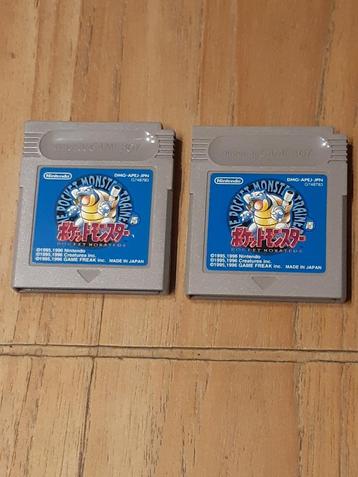 2 stuks Japanse versie Pokemon blauw voor Gameboy Dmg.