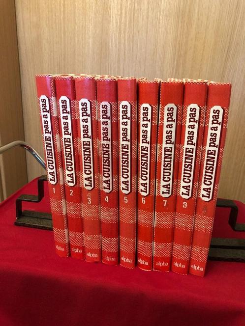 Encyclopédie alpha de 1982 "La cuisine pas à pas"- 9 volumes, Livres, Encyclopédies, Utilisé, Série complète, Autres sujets/thèmes